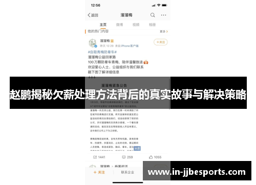 赵鹏揭秘欠薪处理方法背后的真实故事与解决策略 赵鹏揭秘欠薪处理方法背后的真实故事与解决策略